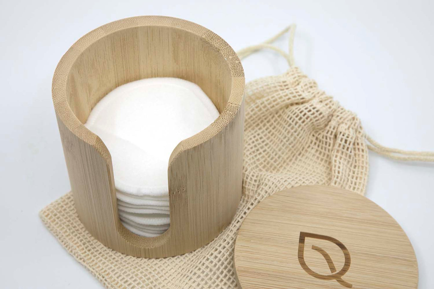 Bamboe houder, voor wattenschijfjes