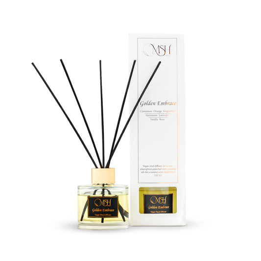 Golden Embrace geurstokjes – vegan en handgemaakt