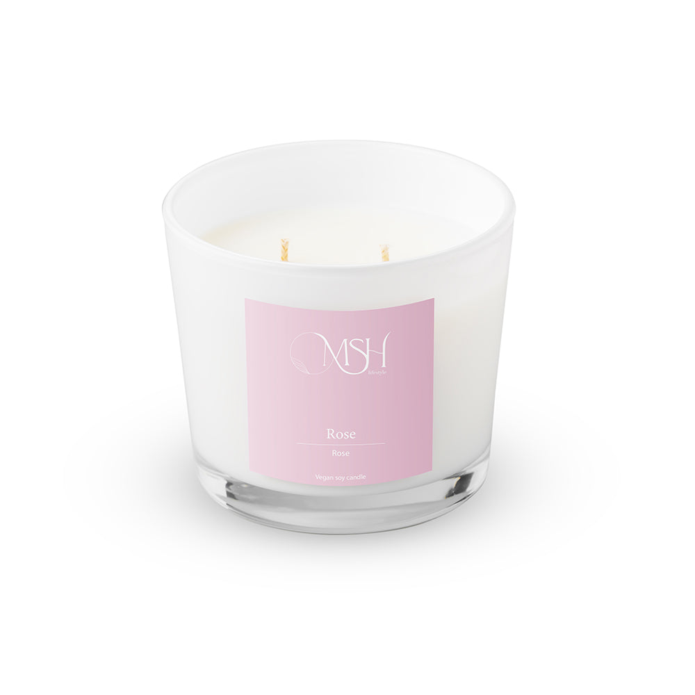 Natuurlijke geurkaars van sojawas - Rose