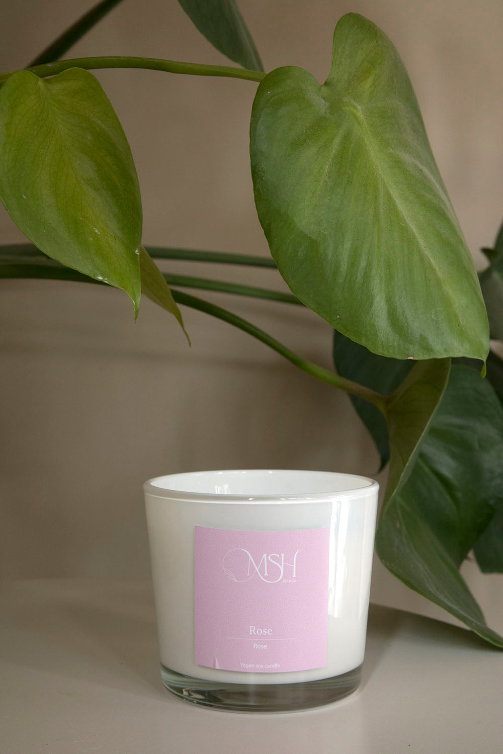 Natuurlijke geurkaars van sojawas - Rose