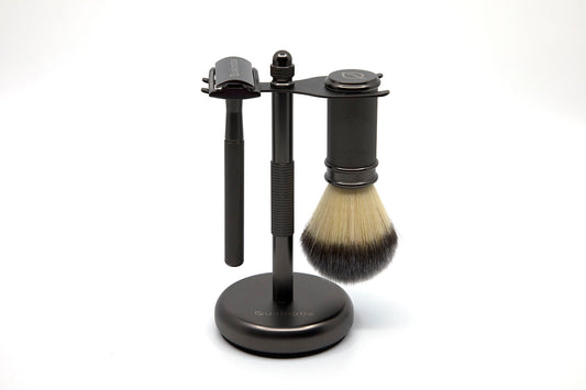 Kerst Giftset - Safety Razor, scheerkwast en bijpassende standaard